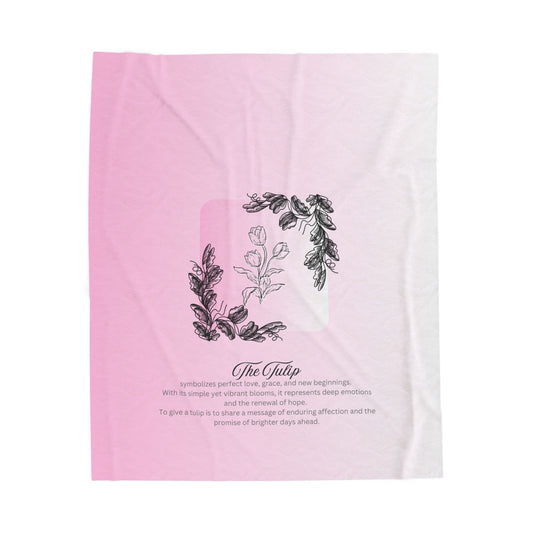 The Tulip Velveteen Blanket