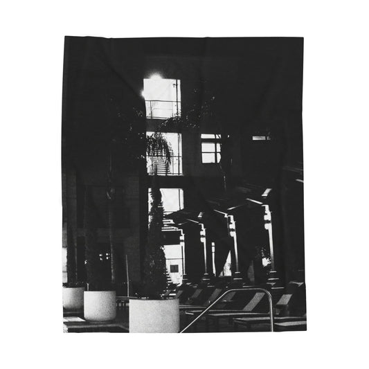 The Dark Night No. 4 Velveteen Blanket