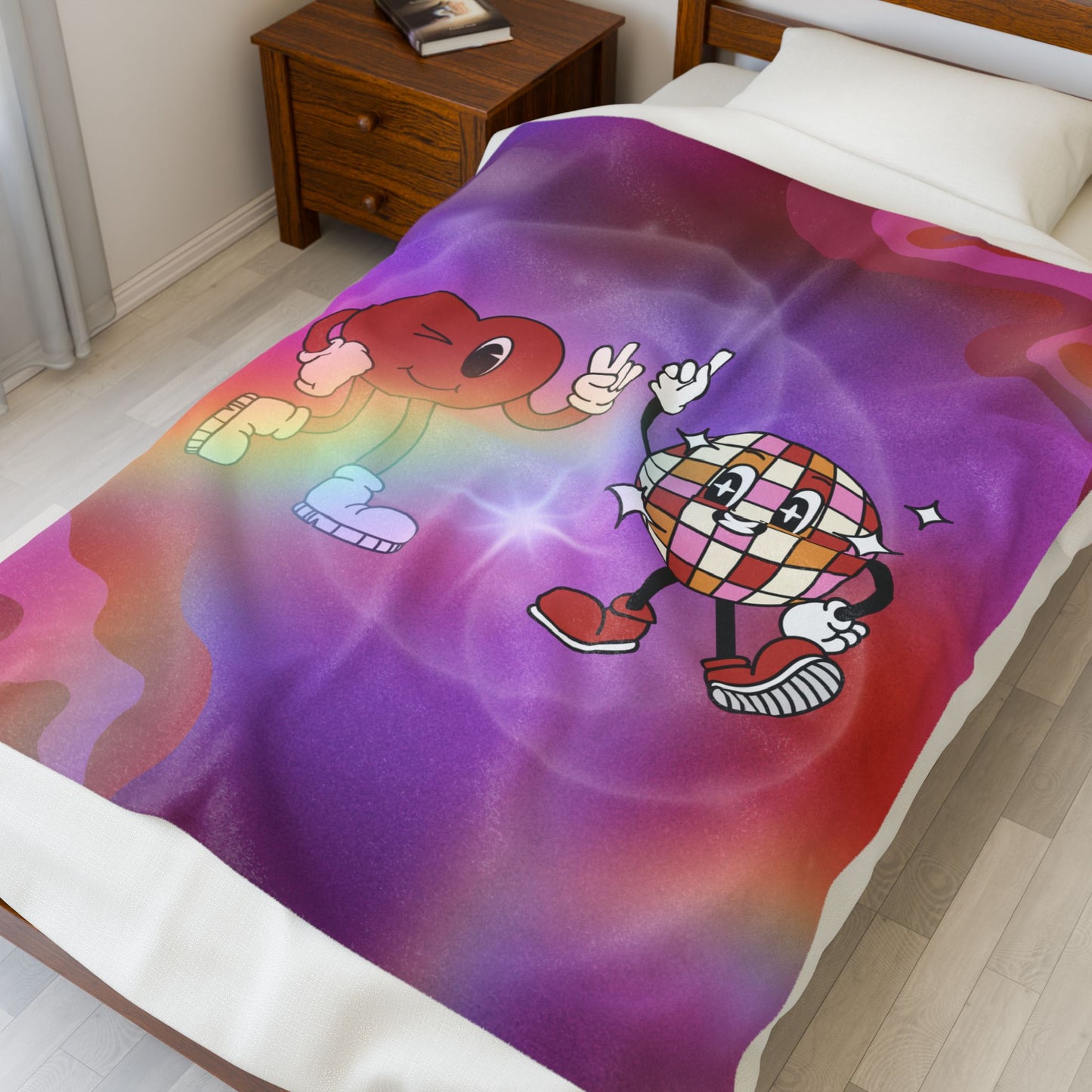Disco Love Velveteen Blanket