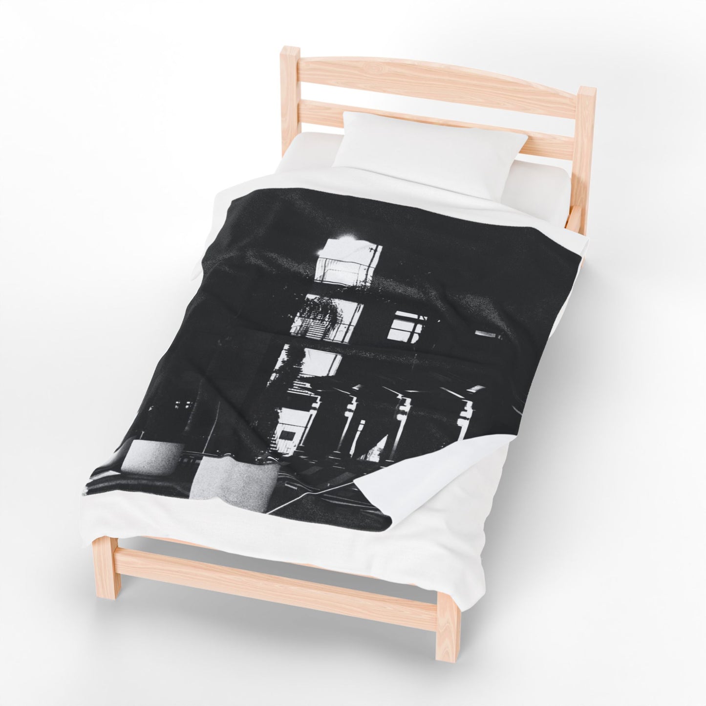 The Dark Night No. 4 Velveteen Blanket