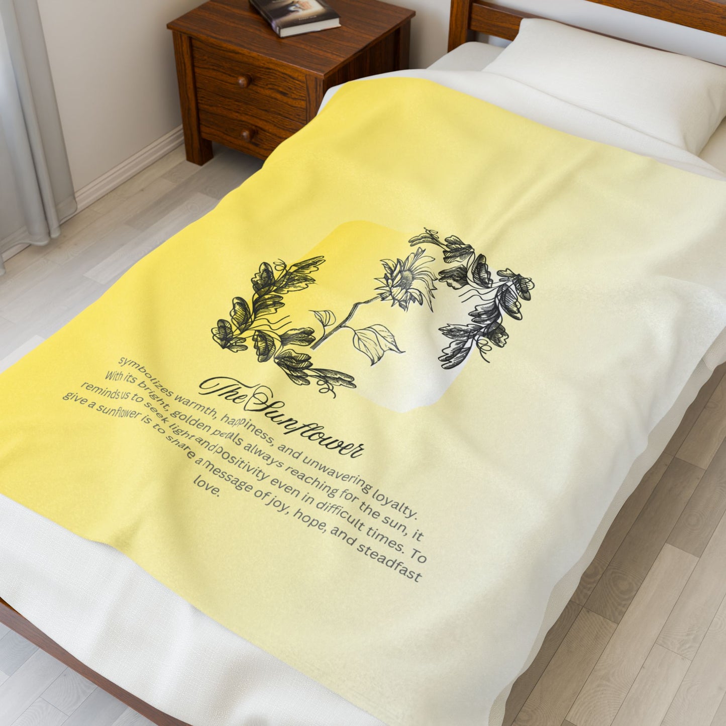 The Sunflower Velveteen Blanket