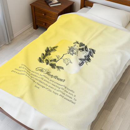The Sunflower Velveteen Blanket