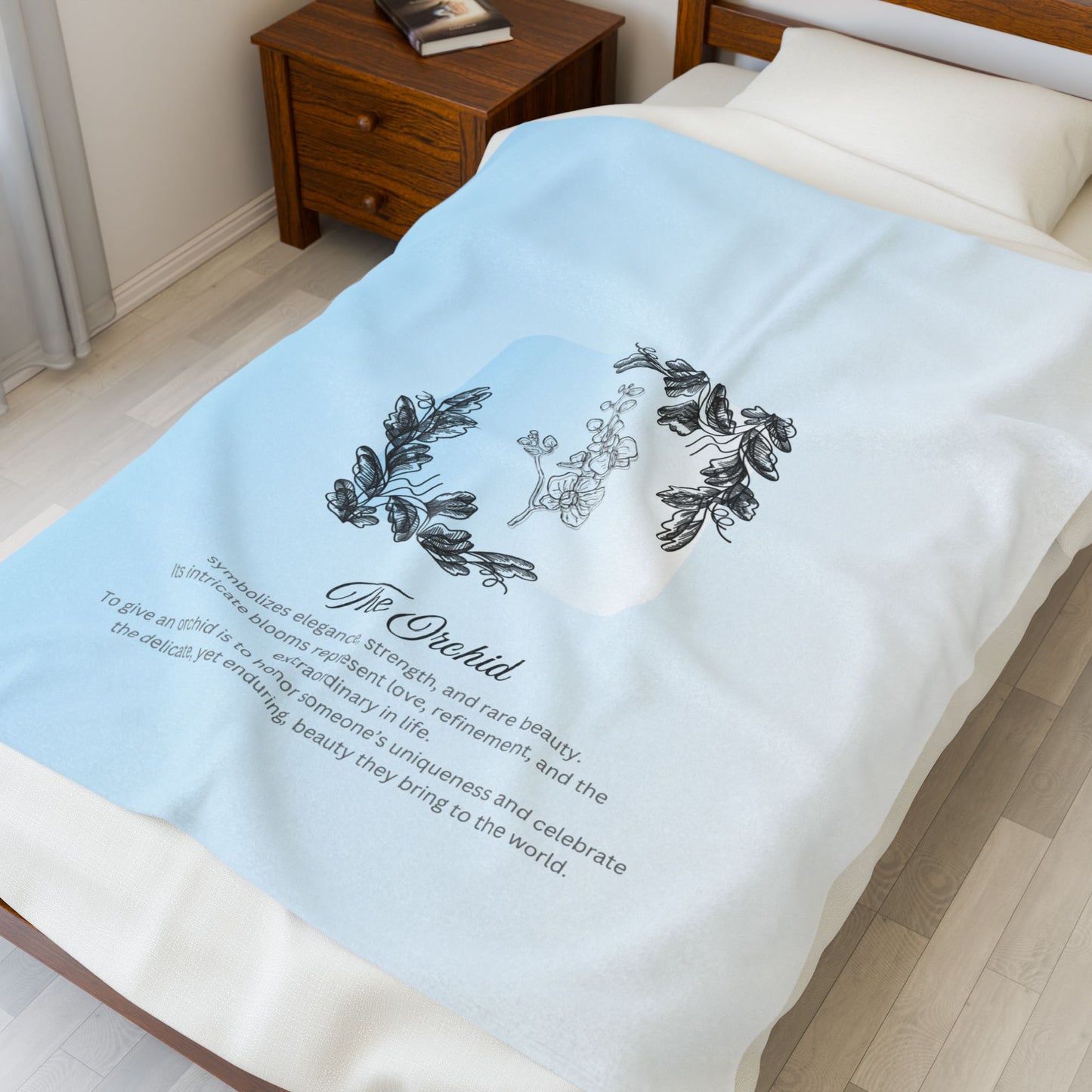 The Orchid Velveteen Blanket