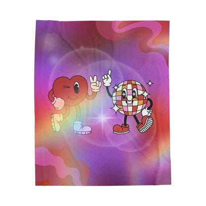 Disco Love Velveteen Blanket