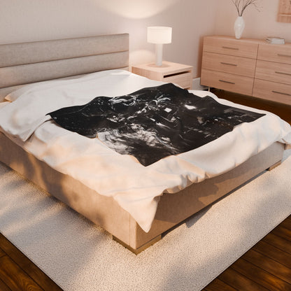 The Dark Night No. 1 Velveteen Blanket