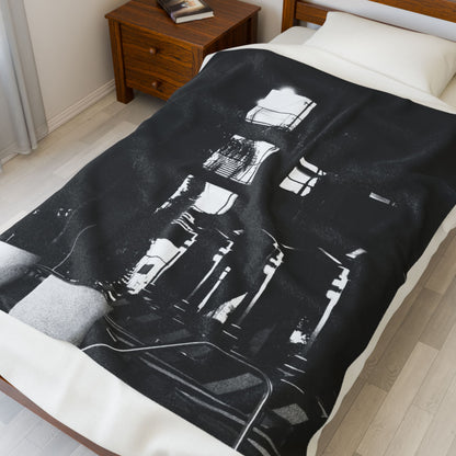 The Dark Night No. 4 Velveteen Blanket
