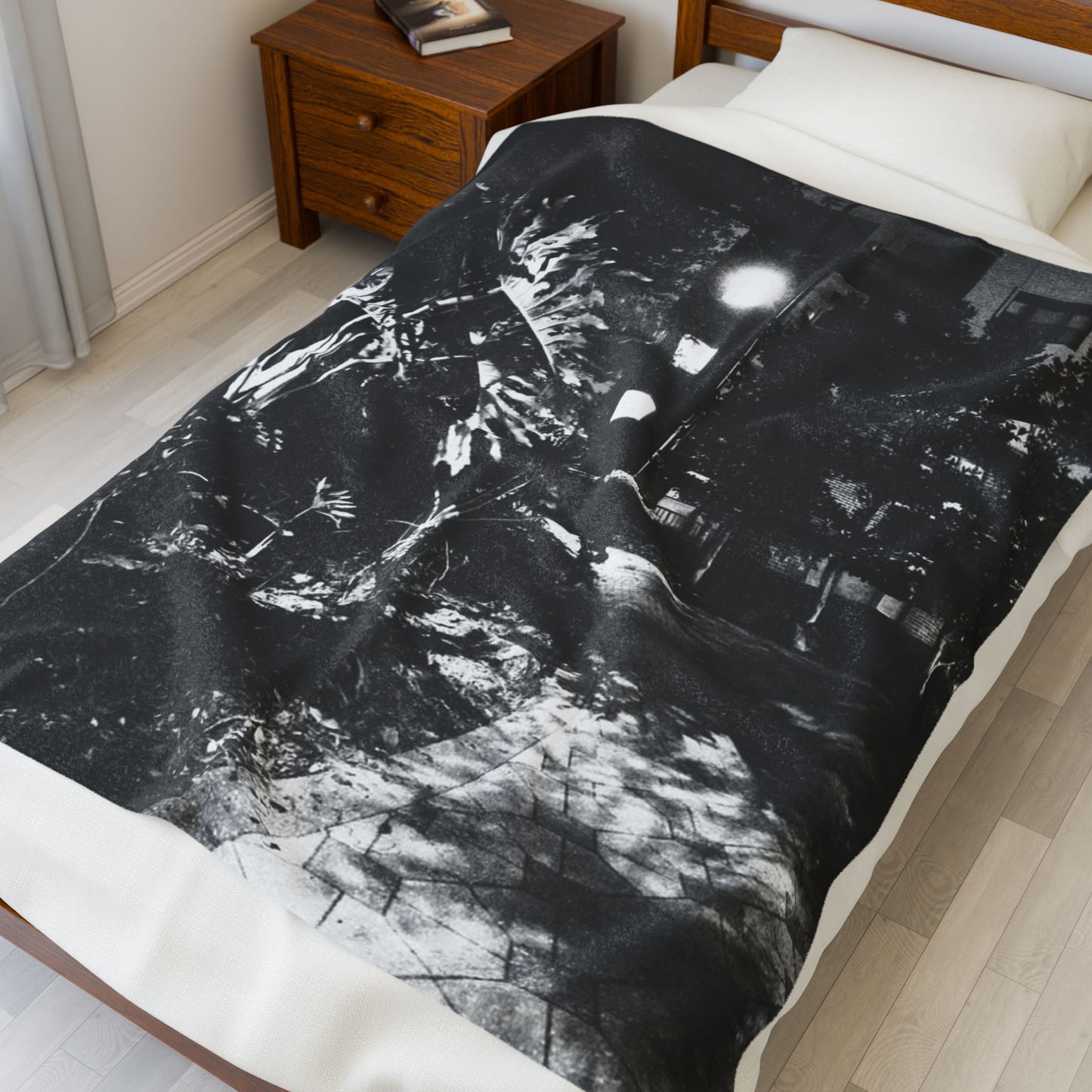 The Dark Night No. 1 Velveteen Blanket